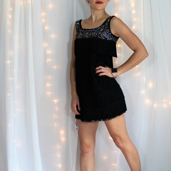 Wolff Fording & Company Dresses & Skirts - Wolff Fording & Co. Sequinn Fringe Dance Dress